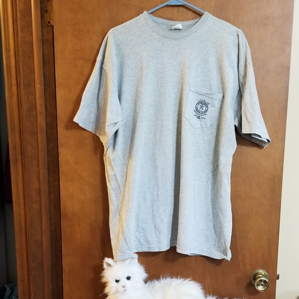 Gray tee made in USA. 2x